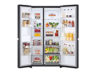 LG 647L Side By Side Fridge Matte Black