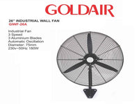 Goldair 26" High Power Wall Fan