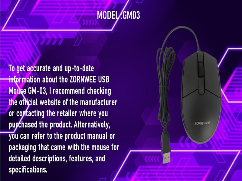 ZORNWEE Usb Mouse Gm-03
