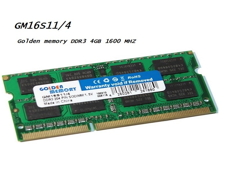 GOLDEN Memory Ddr3 4Gb 1600 Mhz Sodimm