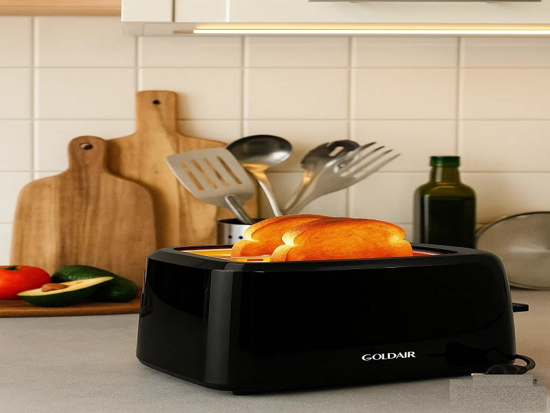 GOLDAIR 2 Slice Toaster Black