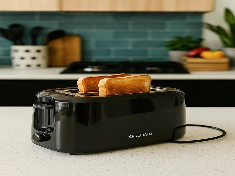 GOLDAIR 2 Slice Toaster Black