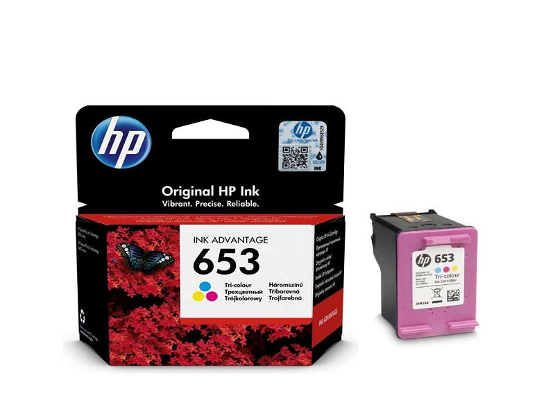 HP 653 Tri Colour Ink Cartridge H3Ym74Ae
