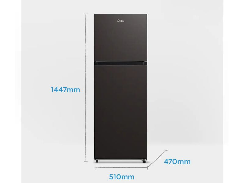 Midea 173L Top Freezer - Black