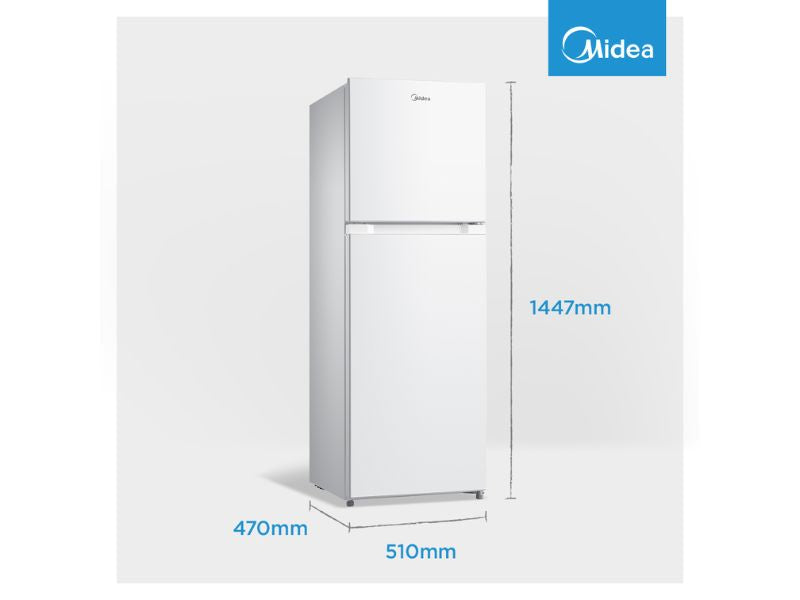 Midea 173L Top Freezer - White