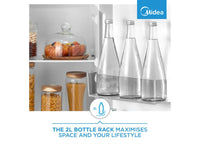 Midea 173L Top Freezer - White