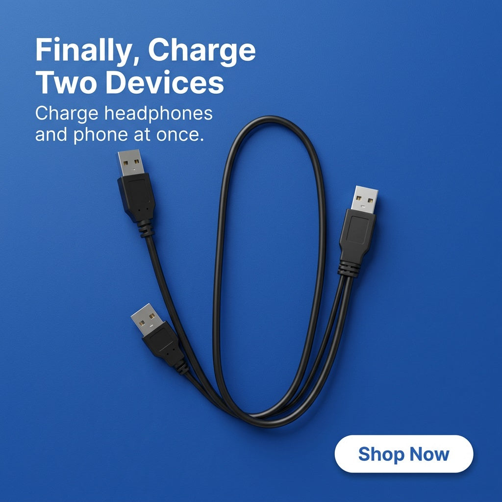 USB 2.0 to Dual USB Cable – Reliable – view 4