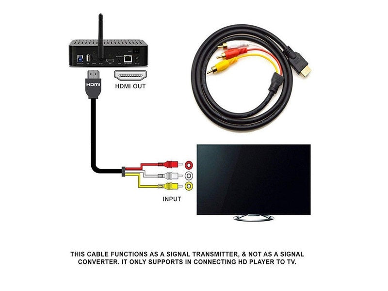 GENERIC Hdmi To 3 Rca Cable 1.5M