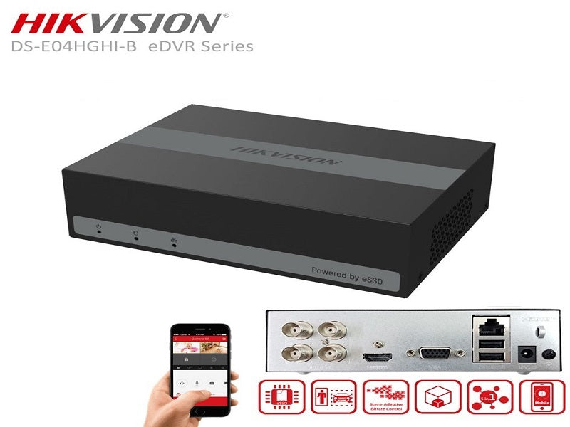 HIKVISION 4Ch 2Mp eDVR 512Gb Bullet Kit