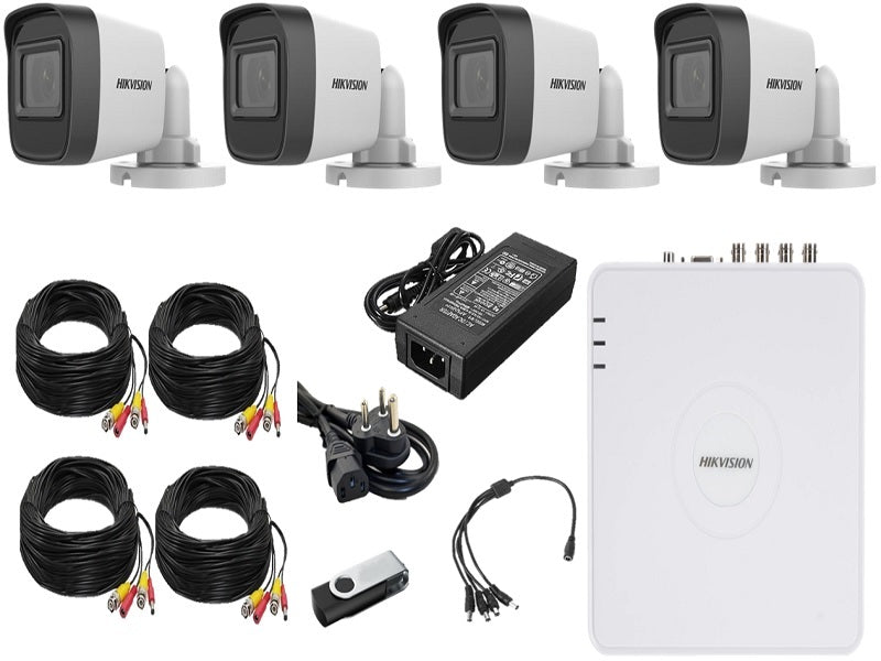 Hikvision 4Ch 2Mp Bul Kit 20M Cable