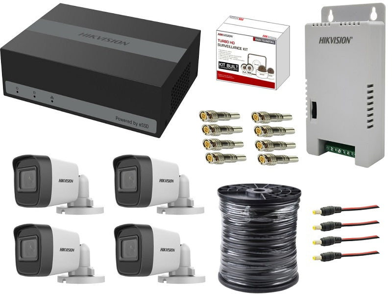 HIKVISION 4Ch 960GB EDVR 2Mp Bul +100M +