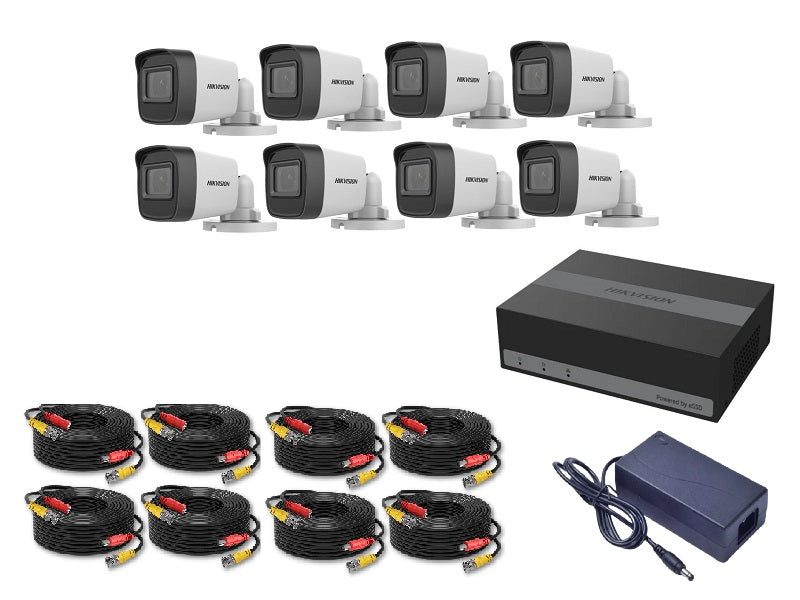 HIKVISION 8Ch 2Mp eDVR 512Gb Bullet Kit