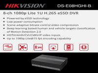 HIKVISION 8Ch 2Mp eDVR 512Gb Bullet Kit