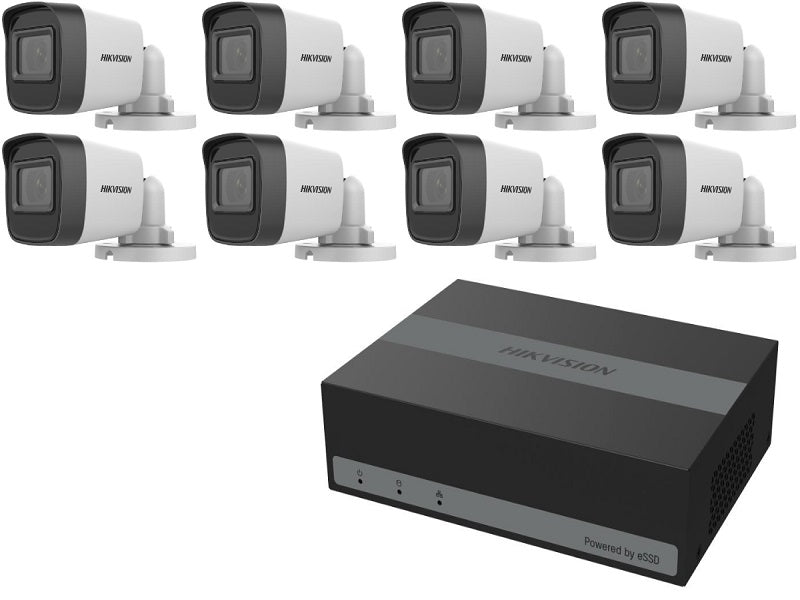 Hikvision 8CH Kit With 8Ch E-Dvr 1Tb SSD