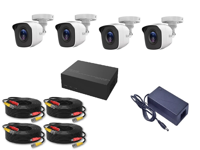 Hilook 4Ch 2Mp eDVR 330Gb Bullet Kit