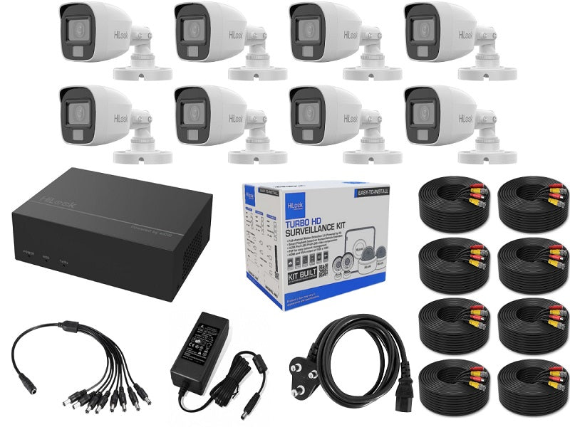 HILOOK 8Ch 2Mp eDVR 1024Gb Bullet Kit