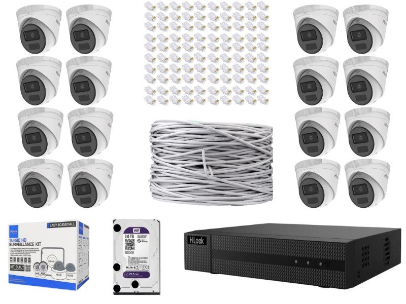 Hilook 16Ch IP Dome Kit + 2TB HDD