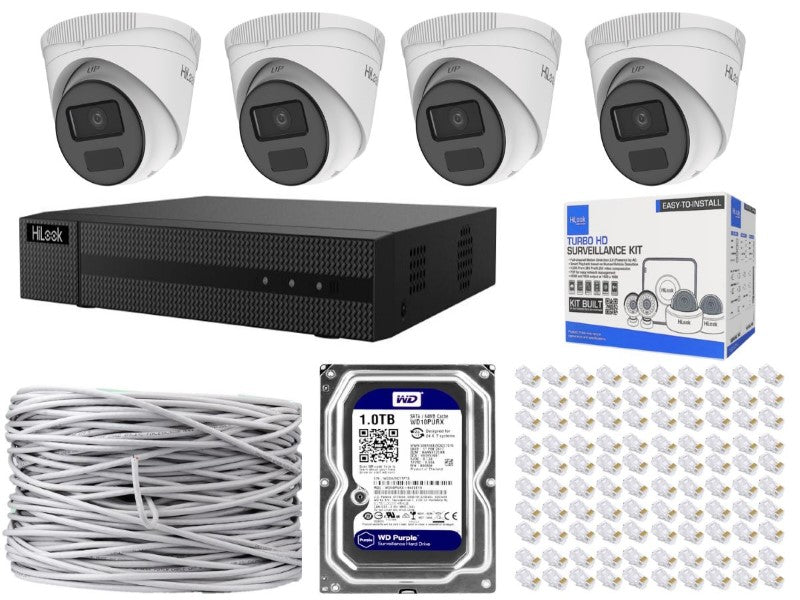 Hilook 4Ch IP Dome Kit + 1TB HDD