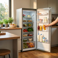 Midea HS-306LN-S 231L Upright Refrigerator - Stainless Steel, LED, Crisper – view 2