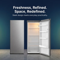 Midea HS-306LN-S 231L Upright Refrigerator - Stainless Steel, LED, Crisper – view 3