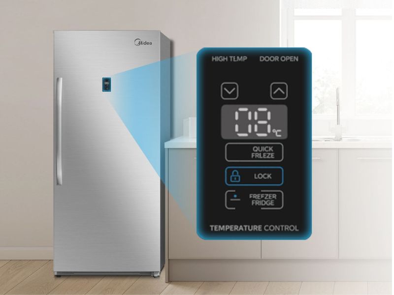 MIDEA 595L Upright Fridge/Freezer