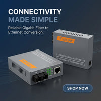 Netlink HTB-GM-03-2KM Gigabit Fibre Media Converter - Multimode Dual Fibre SC, 2km, RJ45 10/100/1000Mbps – view 4
