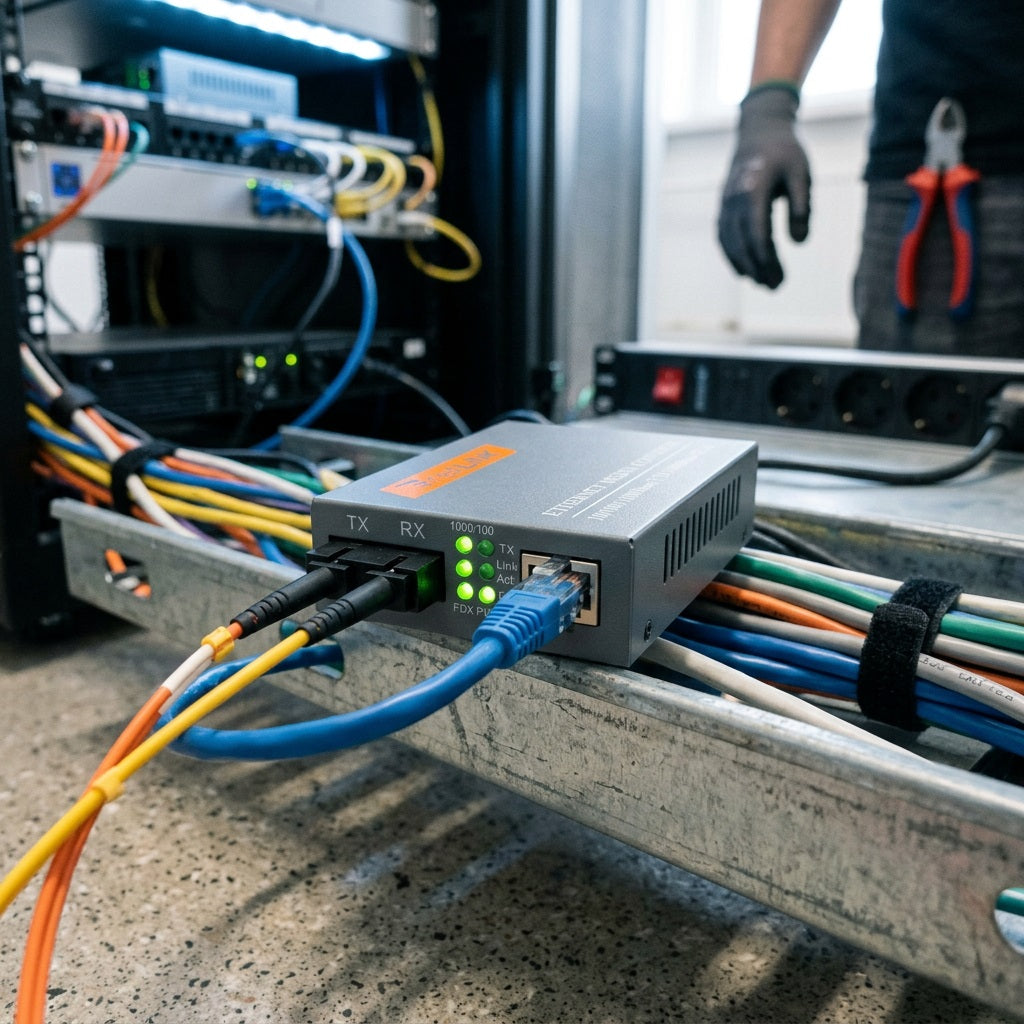 NETLINK 20km Optical transceiver Dual – view 3