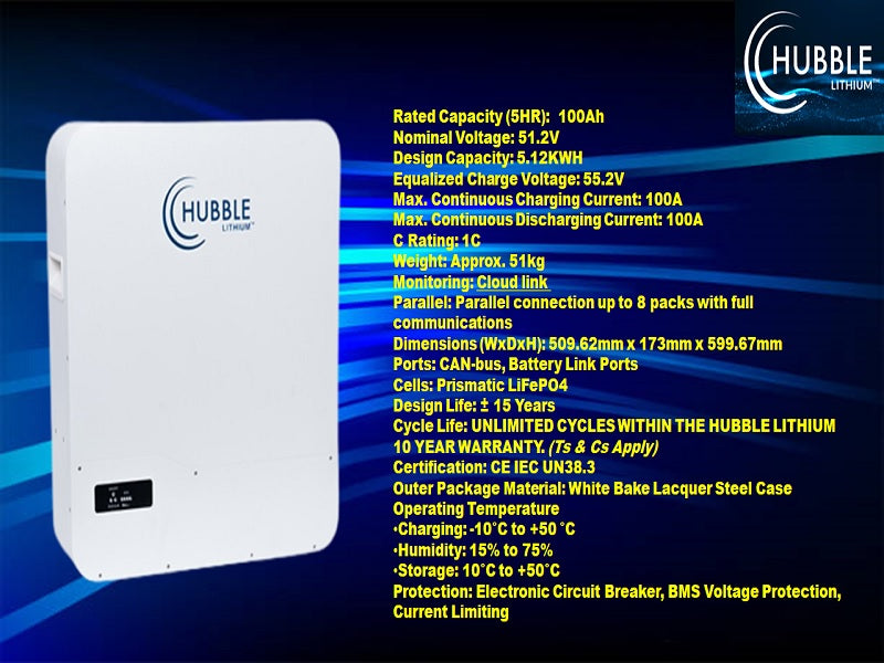 HUBBLE Am5 5.12Kwh 51.2V Li-Ion Battery