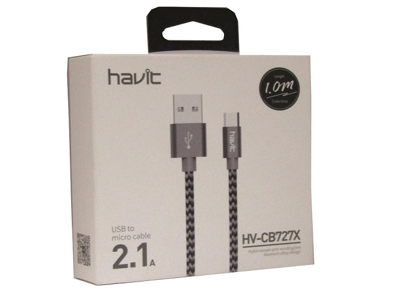 HAVIT Micro Cable 2.1 Amp 1Mtr Metal