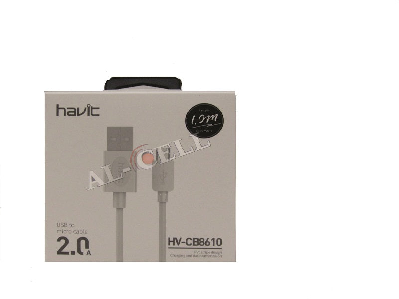 HAVIT Micro Cable 2.1 Amp 1Mtr White