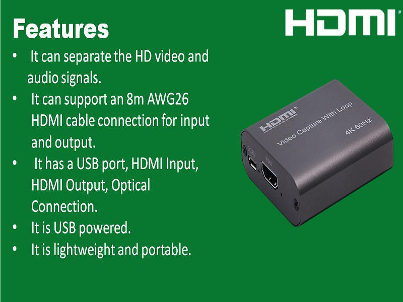 HDMI Video Capture Card Usb 3.0 With