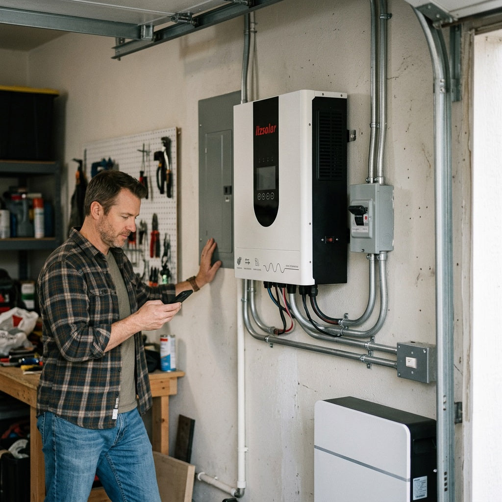 HZ 12kW 48V Hybrid Solar Inverte – view 2