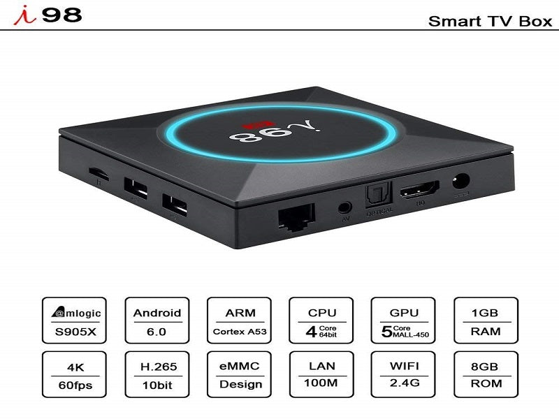 OTT  Smart Tv Box I98 Pro 4K Ultra Hd