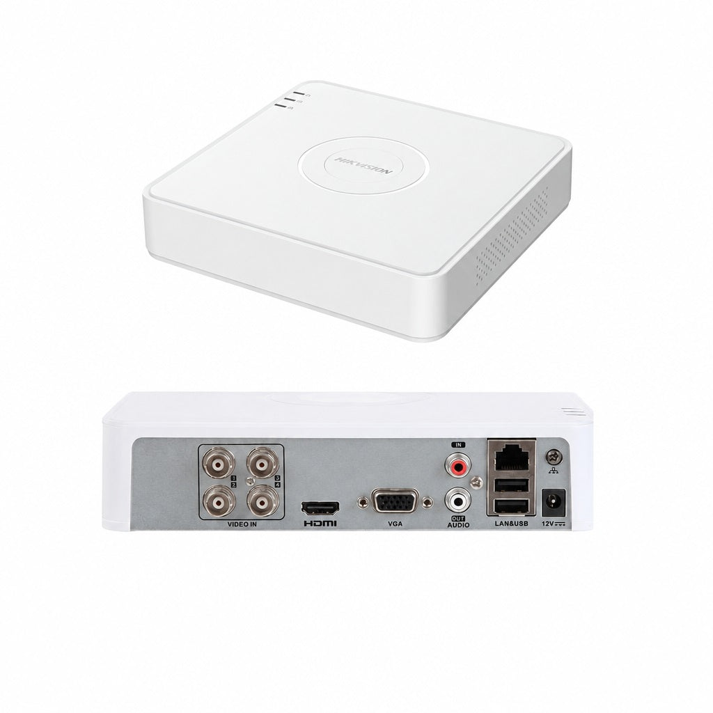 Hikvision iDS-7104HQHI-M1/S 4-Channel 1080p AcuSense DVR - H.265, HDMI/VGA, 10TB