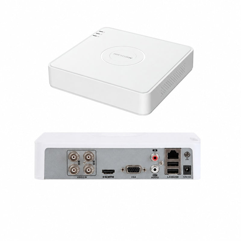 Hikvision iDS-7104HQHI-M1/S 4-Channel 1080p AcuSense DVR - H.265, HDMI/VGA, 10TB