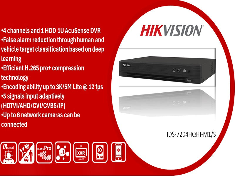Hikvision 4Ch Acusense Dvr 2Ch Alarm