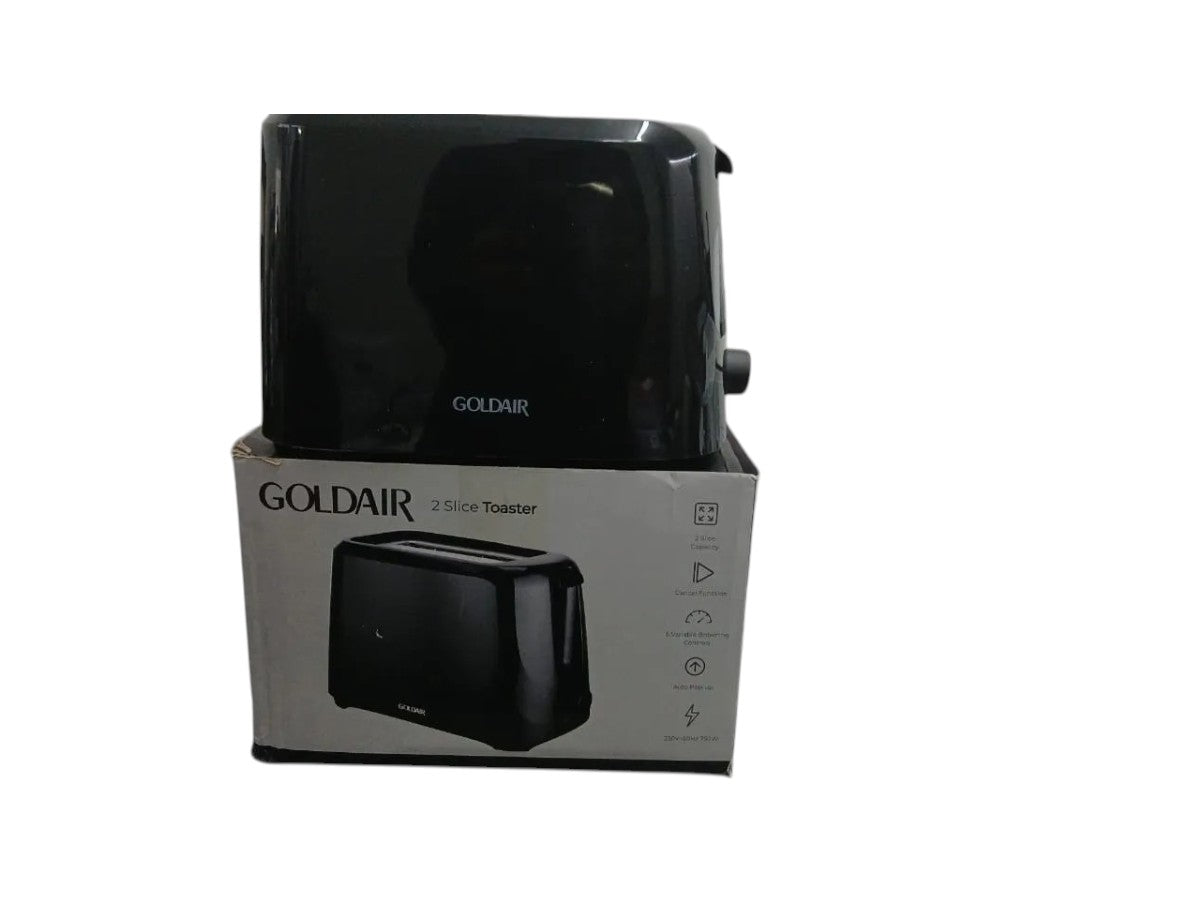 Goldair 2-Slice Toaster - Black - GTT-201B, Variable Browning (Pre-Loved)