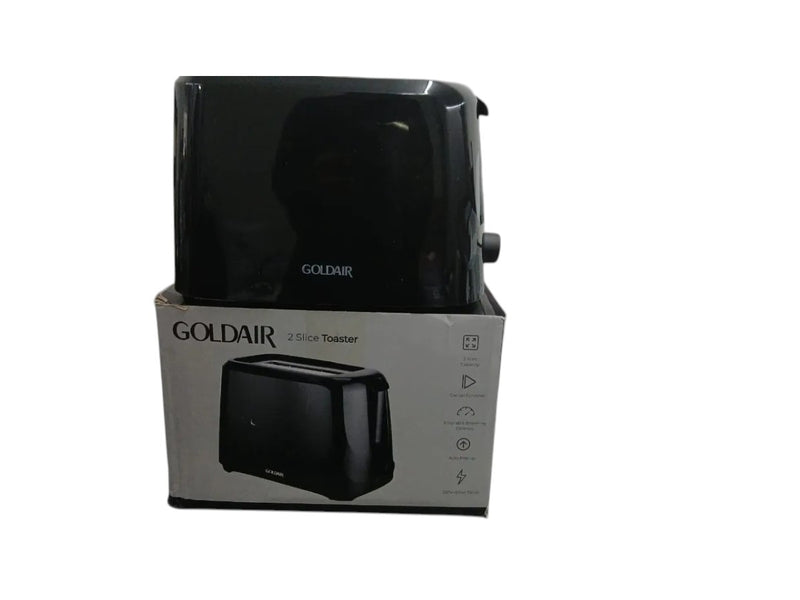 Goldair 2-Slice Toaster - Black - GTT-201B, Variable Browning (Pre-Loved)