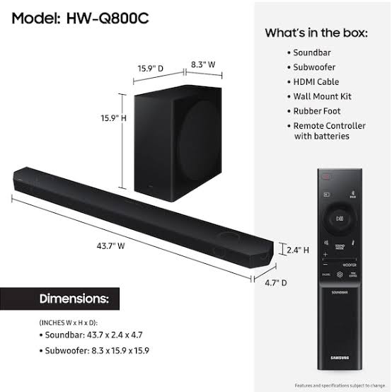 Samsung HW-Q800C/XA Premium Q-Series Soundbar (Pre-Loved)