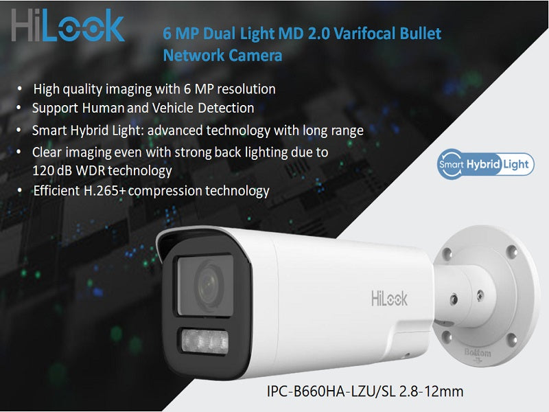 Hilook 6Mp Smart Hybrid  Vf Ip Bullet