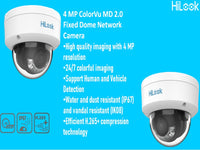 Hilook 4Mp Colorvu Fixed Ip Dome 2.8Mm