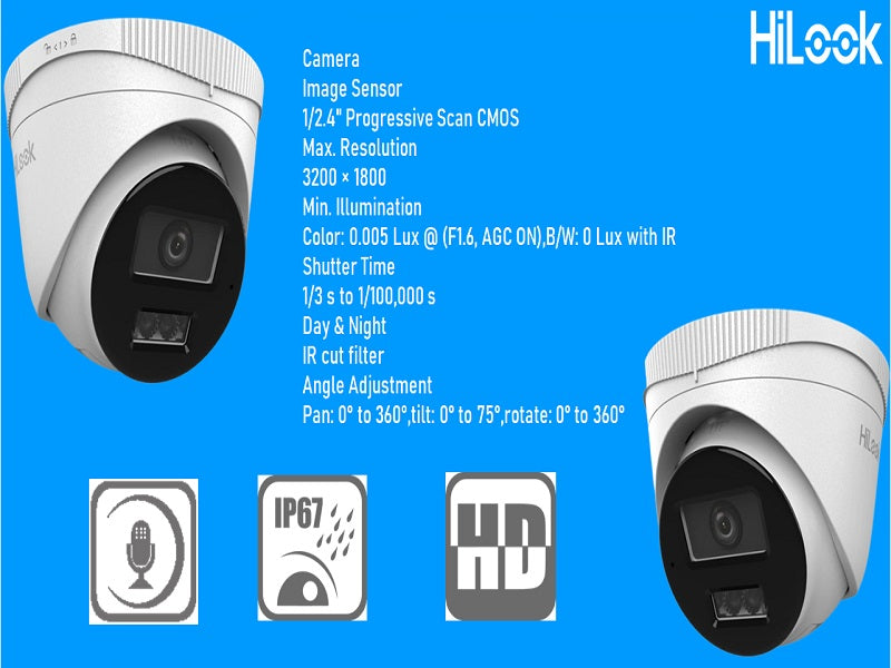 Hilook T260Ha Ip Dome 6Mp Camera 2.8Mm