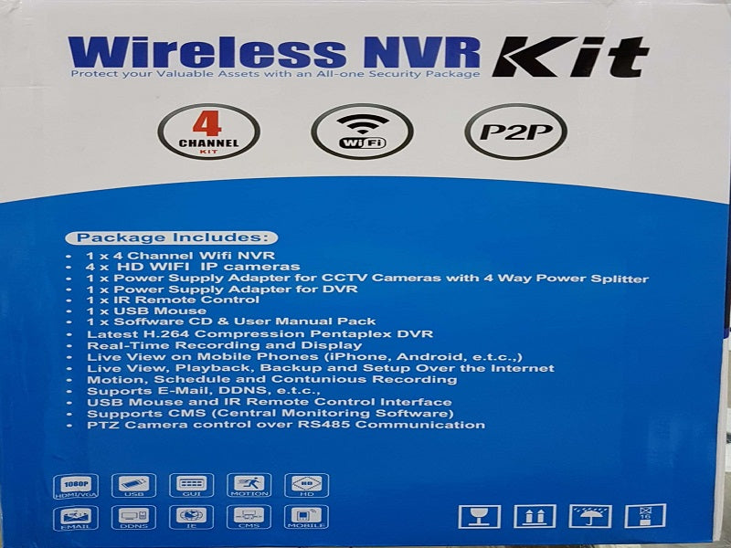 ZAVISION Wireless 4Ch Camera Kit 1Mp