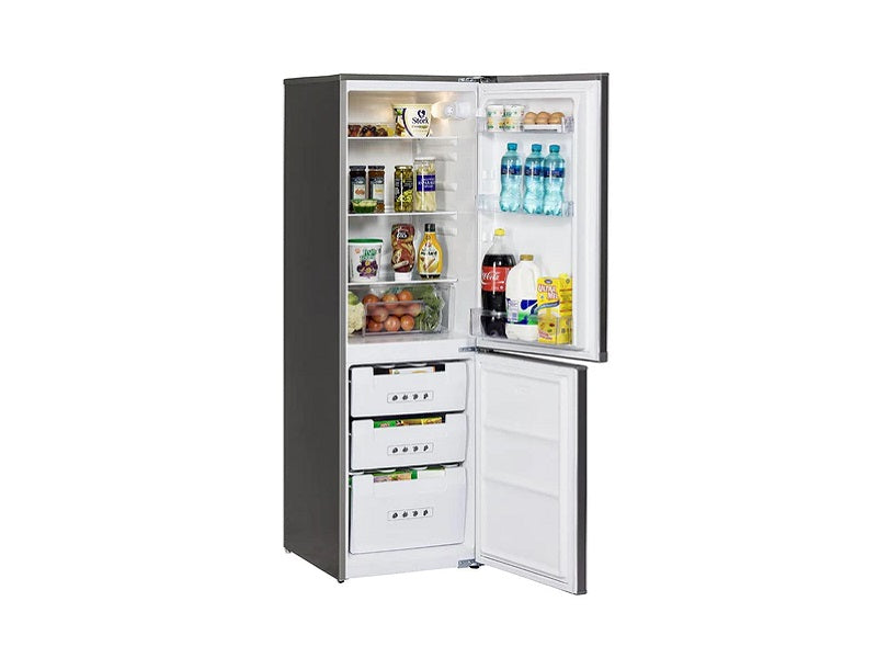 KIC 239L Bottom Freezer Fridge Metallic