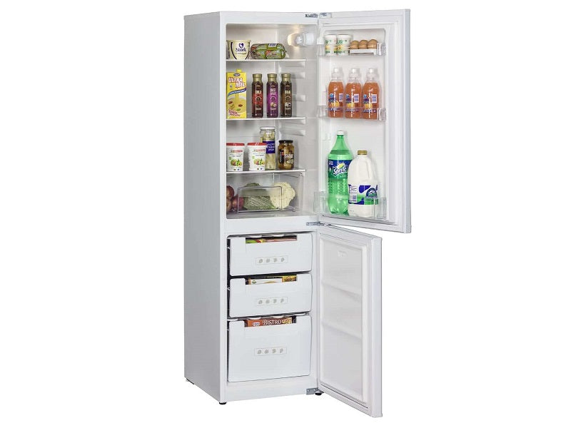 KIC 239L Bottom Freezer Fridge White