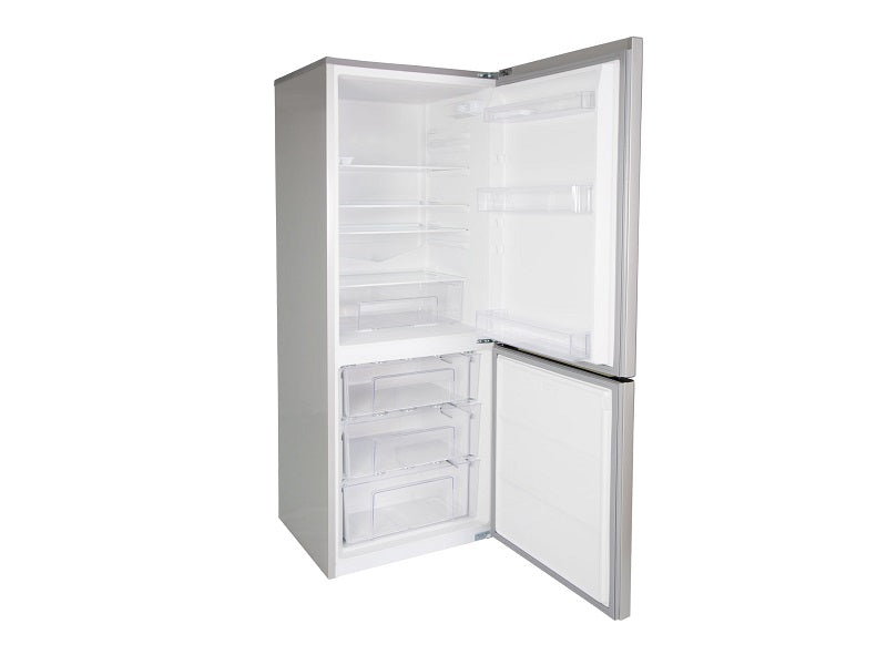 KIC 344L Bottom Freezer Fridge Metallic
