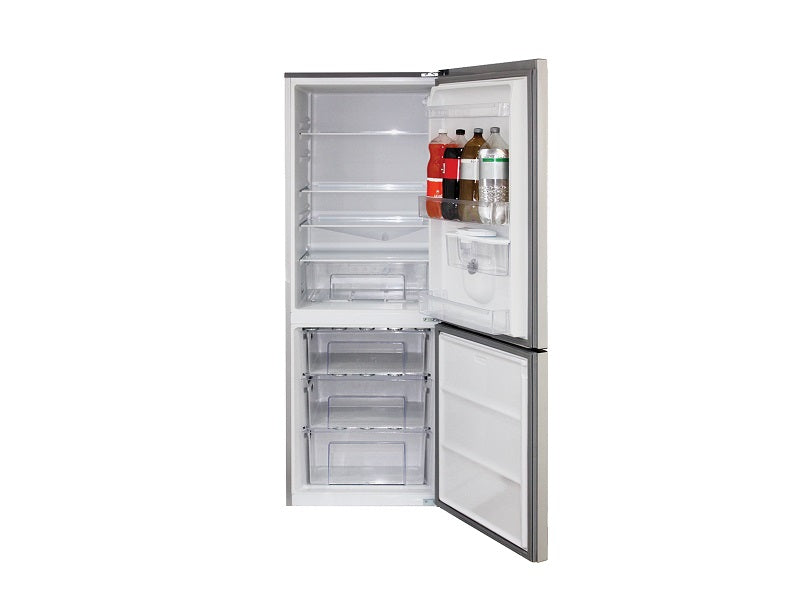 KIC 344L Bottom Freezer Fridge Metallic