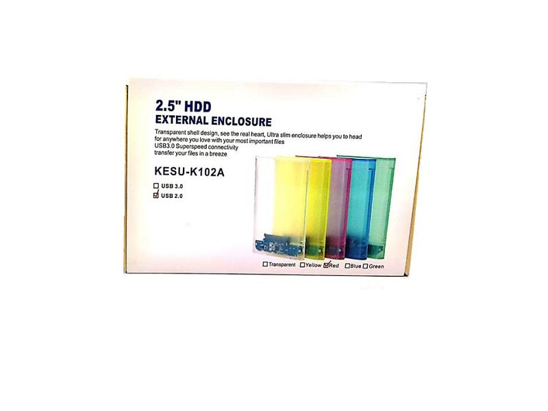 KESU 2.5" Clear Hdd Enclouser Usb2.0
