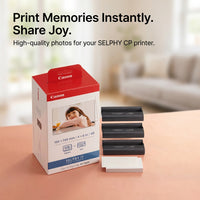 Canon Selphy KP-108IN Colour Ink and Paper Set - 108 Sheets, 4x6", CP Series Compatible
