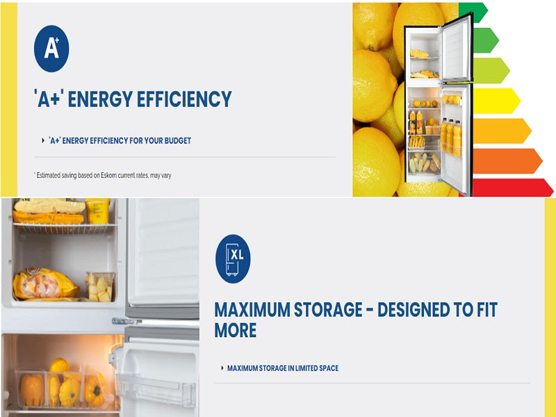 KIC 170L Top Freezer Fridge Metallic